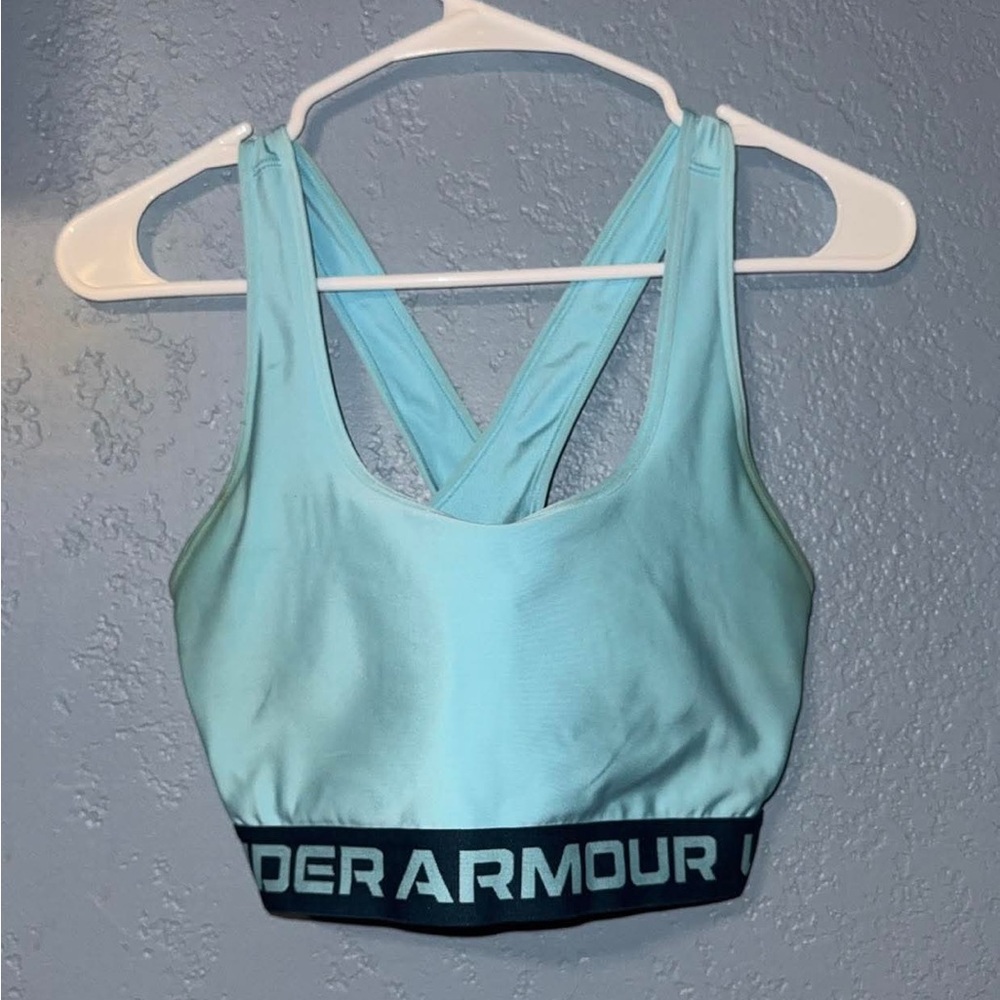 Under Armour Aqua Crossback Sports Bra with Branded Band